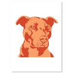 QBIX Dog Head Stencil, American Staffordshire Terrier Stencil - 2 Layers Stencil - A3 Size - Reusable Kids Friendly DIY Stencil for Painting, Baking, Crafts, Wall, Furniture