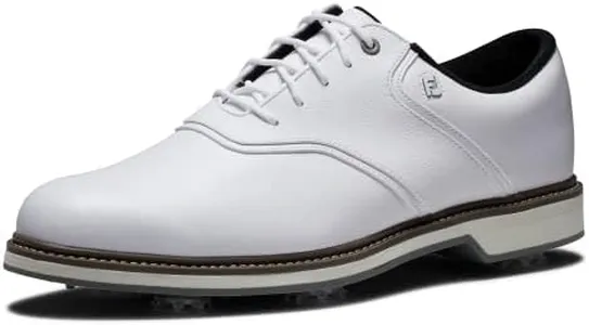 FootJoy Men's FJ Originals Golf Shoe, White/White, 12 Wide