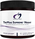 Designs for Health TriMag Supreme Powder Night - 300mg Magnesium Drink Supplement with Tart Cherry for Calm and Sleep - Lavender Lemon Flavor (30 Servings / 180g)