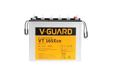 V-Guard VT 165 Eco Inverter Battery |Tubular Technology| High Backup Performance | 152Ah@C20 Capacity | 18 + 18 Month Warranty