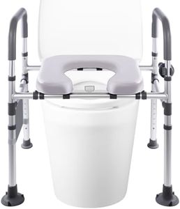 xlkkf Adjustable Raised Toilet Seat with Handles - FSA HSA Eligible Toilet Riser for Seniors & Handicap, Fits Any Toilet, Supports 400lbs