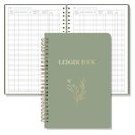 BIROYAL A5 Accounting Ledger Book - 120 Pages Spiral Finance Book for Small Business & Personal Accounting - Bill Tracker Notebook for Budget Tracking, Bookkeeping, Expenses, Deposits & Balance