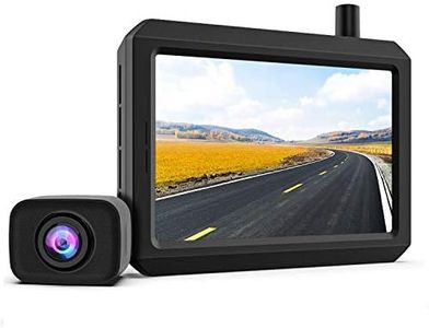 Cargoplay K7PRO Kit Telecamera Retromarcia Wireless Digitale supporta 2 telecamere, Telecamera Posteriore Segnale Stabile, Monitor HD da 5 pollici, Telecamera Auto Impermeabile IP68, Visione Notturna