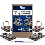 Rat Control Kit with Professional Traps & 30g Bait Attractant Syringe - Integrated Solution, Enhanced Effectiveness, Instant & Humane, User-Friendly, Safe Rodent Management