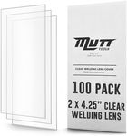 Mutt Tools 100 Pack of Clear Welding Lenses 2x4.25" – .04” Thick 2x4 Clear Welding Lens – Fits Most Standard Size Helmets, 2x4-1/4”