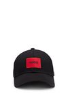 HUGO Mens Men-X 581-RL Cotton-Twill Cap with red Logo Label