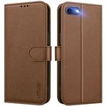 UITUIM Phone Case for iPhone SE 2022 / iPhone SE 2020 / iPhone 8 / iPhone 7 / iPhone 6S / iPhone 6 Phone Case Leather Wallet Flip Cover with Card Holder Shockproof Magnetic Folio Case Cover,Brown