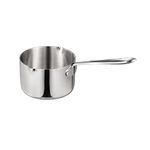 IMEEA Milk Pot Butter Warmer 10cm, 450ml Milk Pan 18/10 Tri-Ply Stainless Steel Tea Coffee Boiling Pot Mini Saucepan with Double Pouring