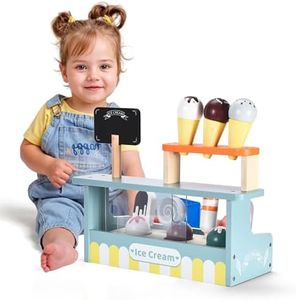 Childlike Behavior Ice Ceam Toy - Kids Ice Cream Playset - Multi Color Play Ice Cream Set for Kids -Educational Ice Cream Toy Set - Playset Toddler Ice Cream Toys - Scoop & Learn Ice Cream Cart