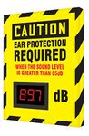 Accuform SCS601 Decibel Meter Sign, 12 x 10 inch