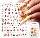 Makartt Nail Decorating Kit Including Flexible and Thin Designer Nail Stickers, Cute and Sweet Nail Dessert Decor Nail DIY Accessories for Nail Art and Salon Nail Art