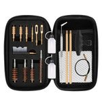 BOOSTEADY Universal Handgun Cleaning kit .22.357.38,9mm.45 Caliber Pistol Cleaning Kit Bronze Bore Brush and Brass Jag Adapter by