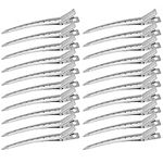 Pin Curl Clips 24 pcs, Silver Metal Hair Clips for Styling, Hair Sectioning Clips, Hairdressing Clips for Curls for Hair Extensions DIY Hair Accessories (3.50 Inch)