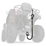 Mud Bandit 2ft ATV Recovery Strap with Winch Hook and D Ring Shackle, Tow Rope for Four Wheeler, Quad, 17,600lb Synthetic Rope with Loops, Premium Mudding Accessories