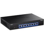 TRENDnet 8-Port 10G Switch, 8 x 10G RJ-45 Ports, 160Gbps Switching Capacity Rack mountable, 10 Gigabit Network Connections, Lifetime Protection, Black, TEG-S708