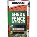 Ronseal RSLSFB5L 5 Litre Shed and Fence Preserver - Black