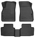 Husky Liners - Weatherbeater Floor Mats | Fits 2013-2015 Chevrolet Malibu, 2016 Chevrolet Malibu Limited | Front & 2nd Row, 3 pcs. | Black - 98191