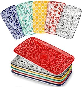 vancasso Selene Rectangular Dinner Plates 9.5"x5.6"Inch, Ceramic