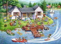 Vermont Christmas Company Lake House Jigsaw Puzzle 1000 Piece