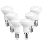 Akynite Spotlight Bulbs R50 E14 LED Warm White 2700K, 120° Beam Angle, 5W Replace E14 Reflector Bulbs 40W 50W, 500LM, R50 SES Small Edison Screw LED Light Bulbs, not dimmable, Pack of 6