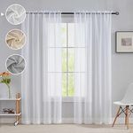 Home Brilliant Woven Voile Curtain 