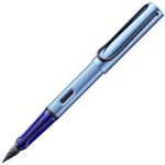 Lamy AL-star 0E1 Lightweight Aluminium Fountain Pen in Aquatic with Ergonomic Grip and Polished Steel Nib Medium Line Width Includes Ink Cartridge T 10 Blue