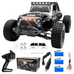1/16 Rc Cars SCY16103pro RC Truck 4X4 High Speed 70 Km/h Remote Control Car 3 Rechargeable 1500mah Batteries RC Car with LED Light for Boys Adults