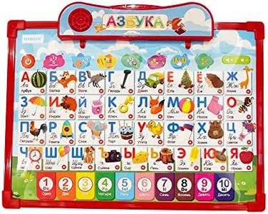 Russian Alphabet Poster for Kids,Learn Russian Language Vocabulary Words and Pronounce,Russian Educational Toys for Toddlers Basic,Russian Books for Beginners