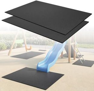 2-Pack Heavy Duty Playground Safety Mats, 40 x 24 Inch Waterproof PVC Rubber Floor Mats, Double-Sided Anti-Slip Wear Resistant Protective Mats for Outdoor Swing Slide Play Equipment