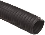 Flexadux T-7 Thermoplastic Rubber Duct Hose, Black, 3" ID, 0.030" Wall, 25' Length