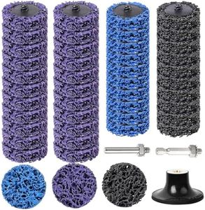53PCS Quick Strip Disc for Drill, 2 Inch Die Grinder Stripping Discs, 1/4" Roll Lock Sanding＆Grinding Accessories for Paint and Rust Removal
