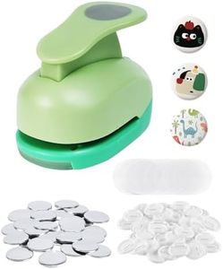 UCEC 100 Sets 2.25 Inch Button Supplies & 2.5 Inch Circle Punch, Pin Making Kit Button Maker Supplies Pin Maker Kit Part DIY Button Maker Kit(Pin Maker Machine Not Included)