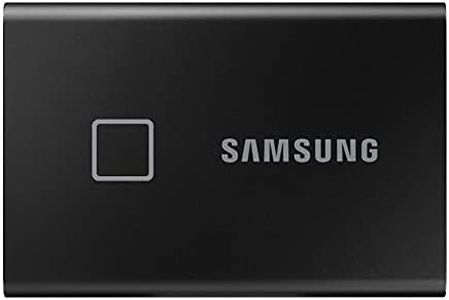 Samsung Portable SSD T7 Touch, 2TB, Black, USB3.2, Type-C, R/W(Max) 1,050MB/s, Aluminium Case, Fingerprint Password Security