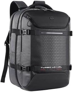 Gear Turbo 4 19"/40L Anti Theft Large Water Resistant 4 Compartment Laptop Backpack with Raincover/Casual Backpack/Daypack/Travel Backpack/College Bag For Men/Women(Grey-Black)