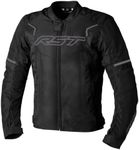 RST Pilot Evo Mens Textile Jacket Motorcycle Motorbike Biker Rider Sports Racing CE Approved Jacket (Black/Black/Black,44)