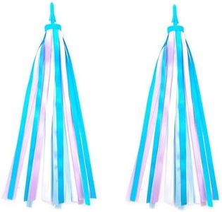Oeyliz Kids Bike Streamers Bike Tassels for Kids Bike Accessories Bicycle Handlebar Streamers 1 Pair Scooter Handlebar Decorations Handlebar Grips Accessories for Girls and Boys（Light Blue