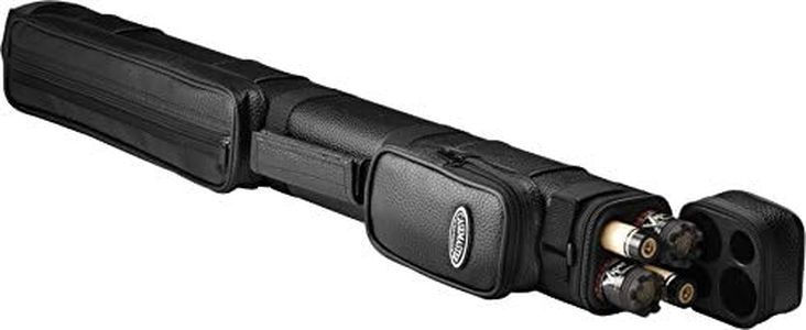 Casemaster by GLD Products Q-Vault Classic Billiard/Pool Cue Hard Case, Holds 2 Complete 2-Piece Cues (2 Butt/2 Shaft) , Black