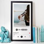 Ritwika's Personalized Desk Photo Frame With Customizable Spotify Song And Photo Of Your Choice | Custom Picture Plaque For Your Loved Ones (Wall Spotify 7.5 x 13.5 Inch), Synthetic Wood, Set of 1