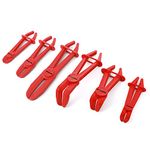 DURATECH Hose Clamp Pliers 6pcs, Straight & 90 Angled Hose Pinch Off Pliers, Plastic Line Clamp Pliers Set for Flexible Hoses Fuel Hoses Gas Lines Brake Hoses Radiator Hoses