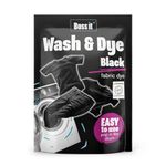 Boss it Wash & Dye Black, Intense Black Dye for Clothes - Just Pop in The Drum, Easy to Use Fabric Dye Washing Machine, Black Clothes Dye for Washing Machine, Fabric Dye Black Clothes