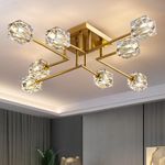 OKES Modern Crystal Ceiling Light,S