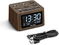 REACHER Wood Look Alarm Clock and W