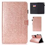 LMFULM® Case for Amazon Kindle Fire HD8 2016/2017 (8,0 Inch) PU Magnetic Cover Shining Case Sleep/Wake Function Stent Function Holster Leather Case Flip Cover for Amazon Kindle Fire HD8 Rose Gold