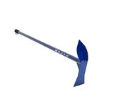 KRUFE Heavy Duty Gardening & Agriculture Hoe, Spade, Shovel (Blue, Design 1) | Durable Garden Hand Tool | Multipurpose Hoe for Weeding Digging Planting and Cultivating | Ergonomic Design for Comfort