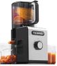 TUUMIIST Entsafter‚ Slow Juicer mit 150mm Extra Großem Einfüllschacht, Entsafter Gemüse und Obst Testsieger anwendbar Ganzes Obst und Gemüse, Saftpresse BPA-Frei, Glanzschwarz