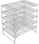 Cooling Rack, P&P Chef 5-Tier Stainless Steel Stackable Baking Cooking Racks for Cooling Roasting Grilling, Collapsible & Heavy Duty, Oven & Dishwasher Safe - 15’’x10’’