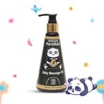 HERBCIENCE Pandas Baby Massage Oil- 250ml | Infant Friendly, No Preservatives & 100% Chemical Free | Strengthen Muscle & Skin Nourishment | Certified 100% Natural by ECOCERT, Europe & 100% Safe by Made Safe, USA