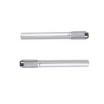 MEISH 2 Pieces Pencil Extender Dual Head Pencil Extender Holder Adjustable Metal Handle Pen Holder Extender for School Office Supplies Art Writing Tools (Silver)