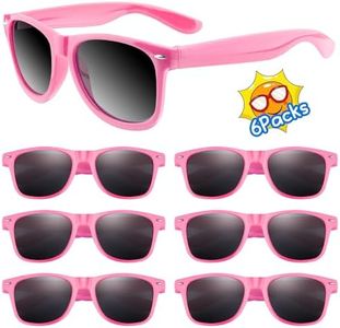 ASTARON Novelty Sunglasses Bulk, 6 Pack Novelty Sunglasses Party Favors for Summer Beach Pool Wedding Party, Great Gift for Pool, Birthday Party Supplies Goody Bag Favors (Pink)