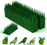 SPIKESTORE Pack of 10 Bird Spikes with Double Tape Spikes for AC/Balcony/Railing/Balustrades Protect Windows Against Pigeons for Children's Safety (Green)